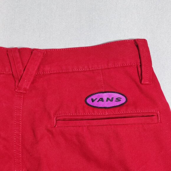 Vans Knost la Curren Authentic Chino pants men's youth size 26 red loose fit - Picture 5 of 14